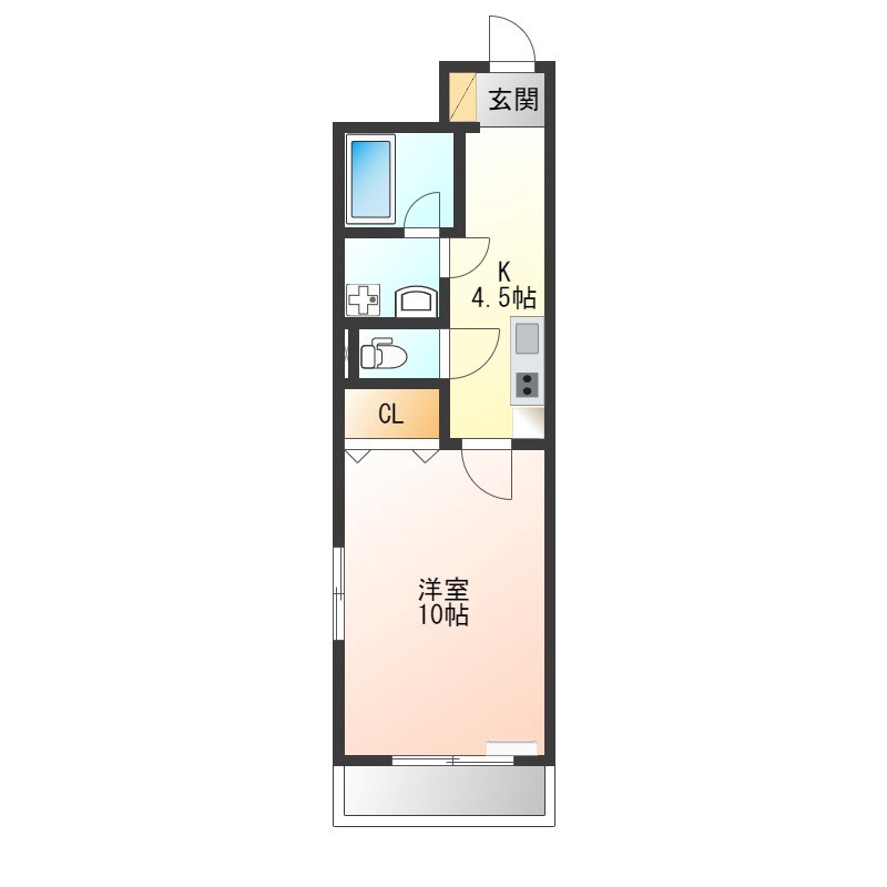 ロイヤル金信Ⅳ 507号室 間取り