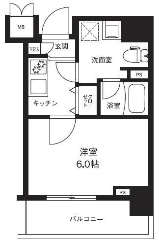 メインステージ横濱ポートサイド 間取り