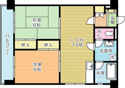 角田ビル片野新町 301号室 間取り