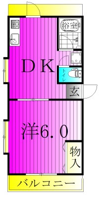 ジュネパレス松戸第124 102号室 間取り