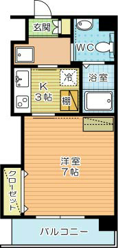古船場タカヤコーポレーションビル  402号室 間取り