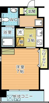 古船場タカヤコーポレーションビル  603号室 間取り