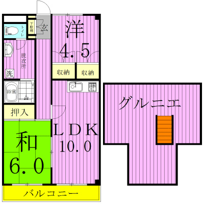 グリーンヒル八ヶ崎 304号室 間取り