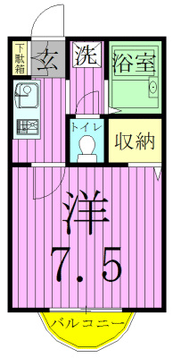 Ｌ.Jヒルズ  202号室 間取り