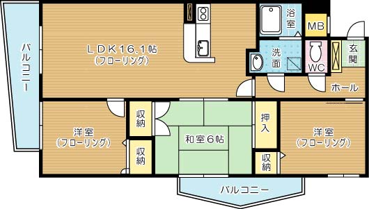 ジャミロ小倉 502号室 間取り