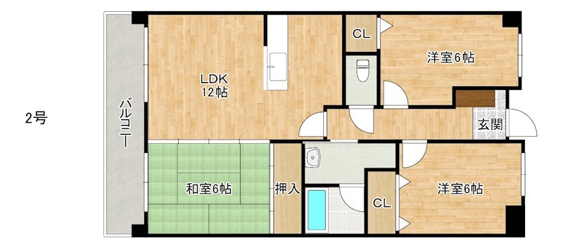 デニエ守恒 302号室 間取り
