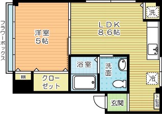 木町ハイツ 301号室 間取り