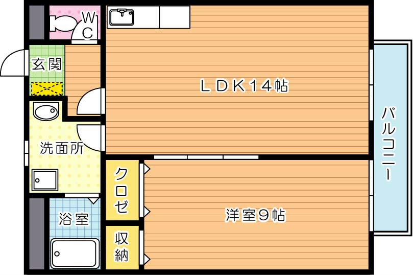 シャルダン学園台 203号室 間取り