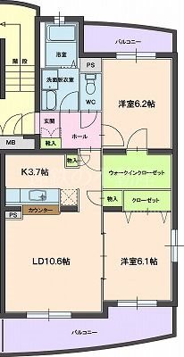 102号室 間取り