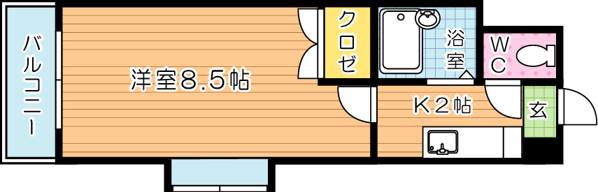 ロイヤルビップ 110号室 間取り