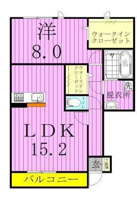 ユグドラシル 103号室 間取り