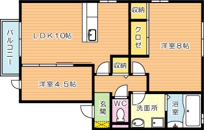 エストレージャ　Ａ棟 間取り図