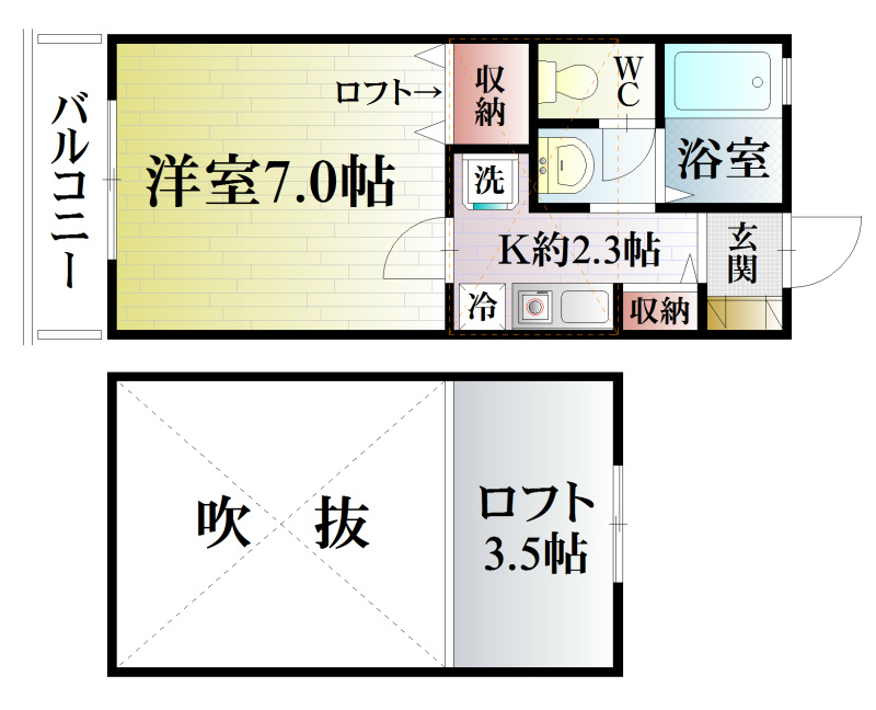 ビューティーオーシャンコーポラス 203号室 間取り