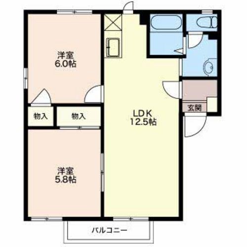 フレグランス清水B 間取り