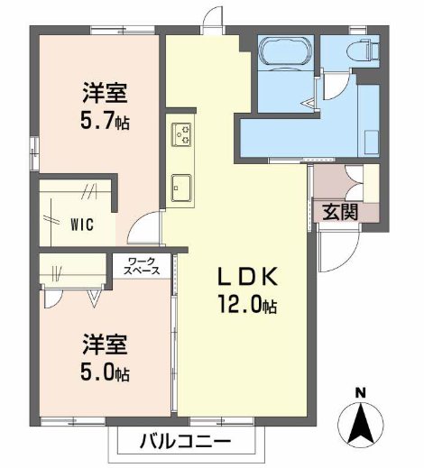 フレグランス清水B 間取り