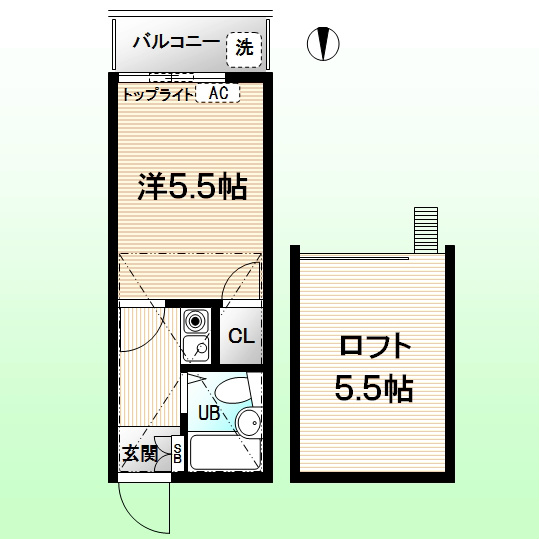 コスモス21 205号室 間取り