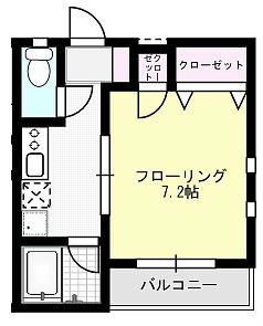 メゾンKS X05号室 間取り