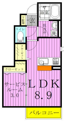Ｂｅｌｌａ　Ｌｕｃｅ（ベラルーチェ） 103号室 間取り