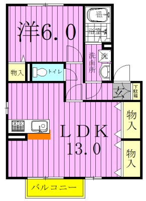 セピアコートＣ棟 102号室 間取り