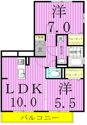 301号室 間取り