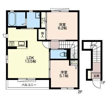 エルスールＢ 201号室 間取り