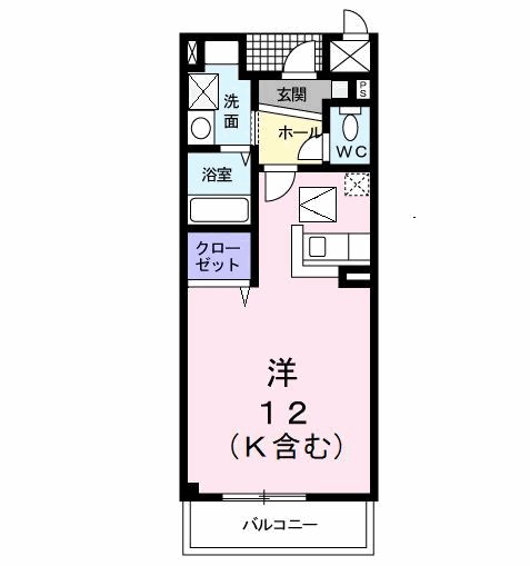 コモドパークハウス 104号室 間取り