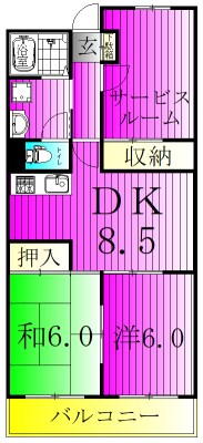 102号室 間取り