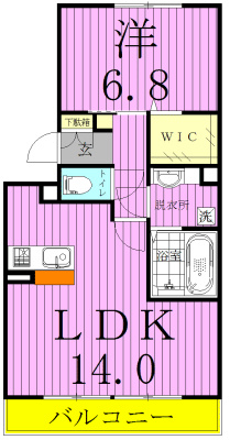 パインヒルズ胡録台 303号室 間取り