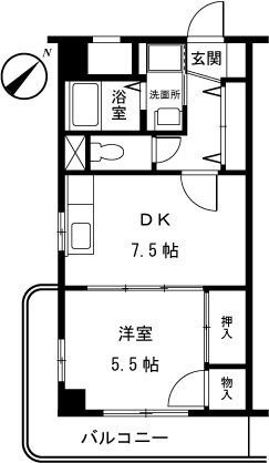 アーバンクレールソシア 507号室 間取り