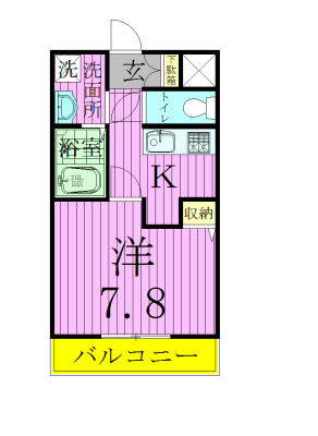 センタービレッジ北松戸 204号室 間取り