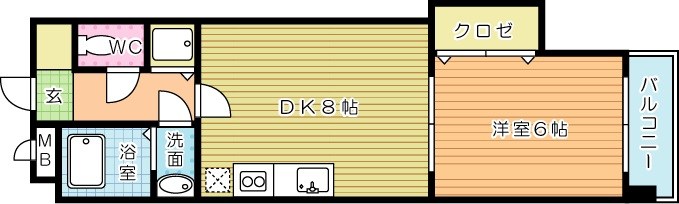 LE GRAND BLEU(グランブルー)　 102号室 間取り