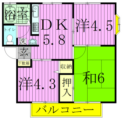 サンライフシティ 202号室 間取り