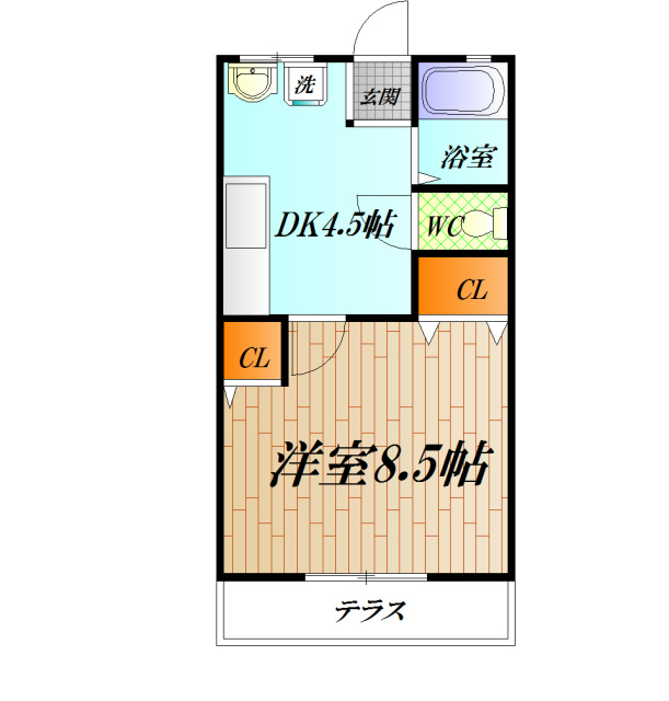 ハルハイツ 102号室 間取り