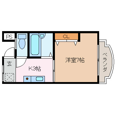 グローリーハイツ　Ａ棟 間取り
