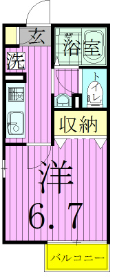 102号室 間取り