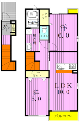 Ｃａｌｍｅ　Ｍａｉｓｏｎ　Ｋ 201号室 間取り