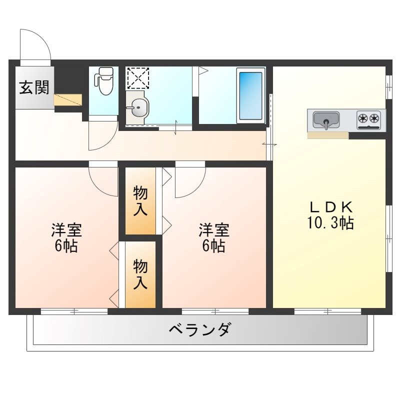 ロード＆スカイ   303号室 間取り