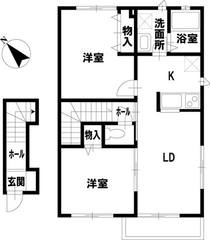 グランボヌール 201号室 間取り