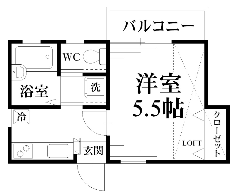 スマイル 201号室 間取り