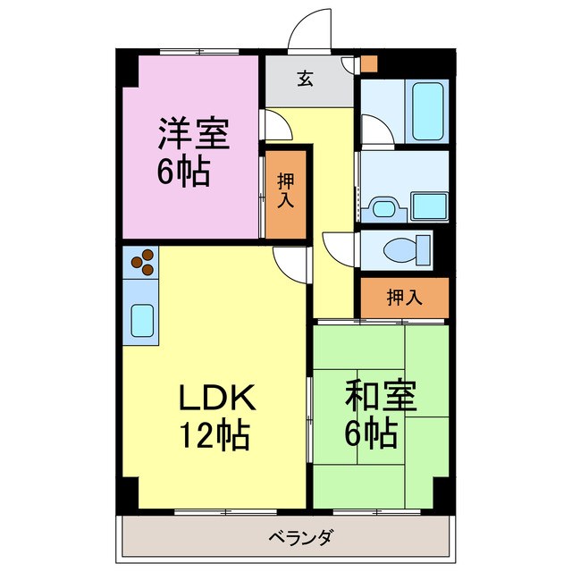 グランメール竹内 302号室 間取り