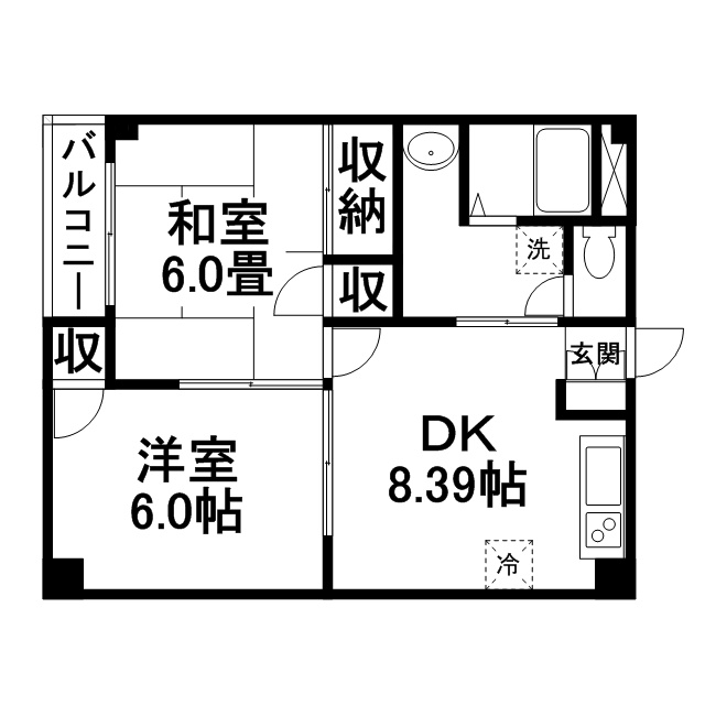 ライジングサン  105号室 間取り