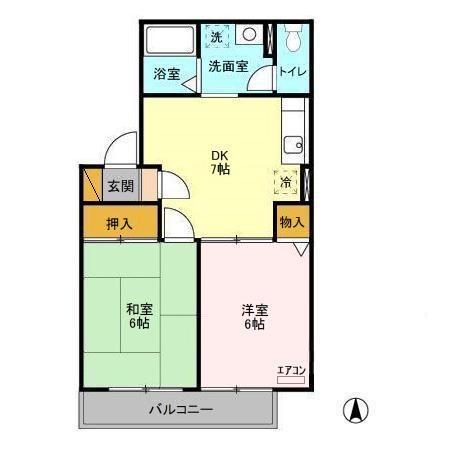 パレ・アージュ 201号室 間取り