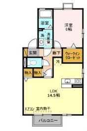 セブンオークスＤ 201号室 間取り