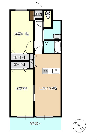茨城県牛久市中央４丁目 間取り