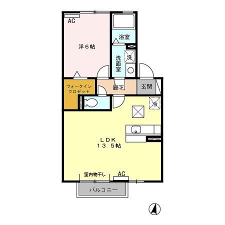 ツイトローネ２番館　Ａ 間取り図