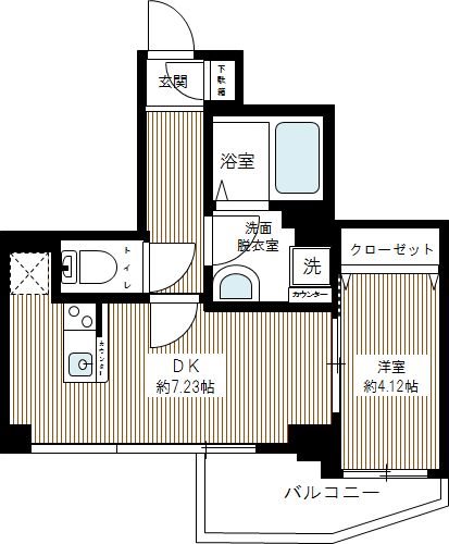 ＨＹ’ｓ ＹＯＫＯＨＡＭＡ ＬＩＧＡＲＥ 0201号室 間取り
