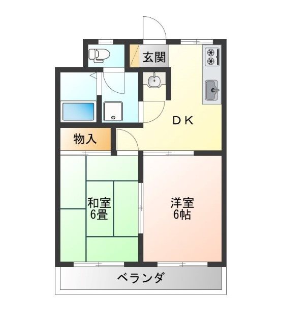 サンパレス今泉 503号室 間取り