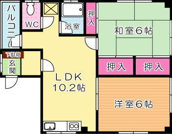 ハピネスやなぎ 301号室 間取り