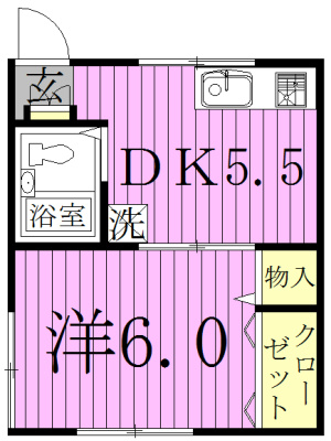 みさきⅠ 102号室 間取り
