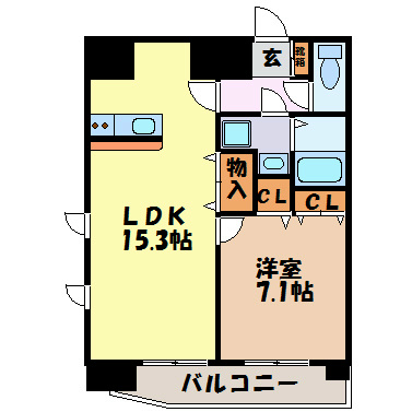 ベルファース川原通 間取り図